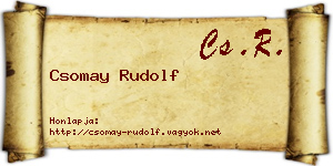 Csomay Rudolf névjegykártya